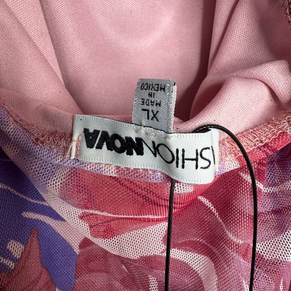 Fashion Nova Vibrant Purple and Pink Ruched Mini Dress - Picture 8 of 8